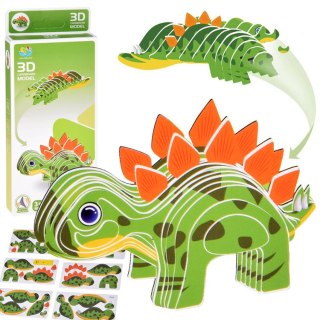 JOKOMISIADA Puzzle 3D Kartonowy Model - Dinozaur Stegosaurus DIY Zrób to sam ZA5810