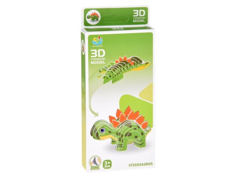 JOKOMISIADA Puzzle 3D Kartonowy Model - Dinozaur Stegosaurus DIY Zrób to sam ZA5810