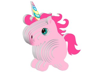 JOKOMISIADA Puzzle 3D Kartonowy Model - Różowy Jednorożec DIY Zrób to sam ZA5809