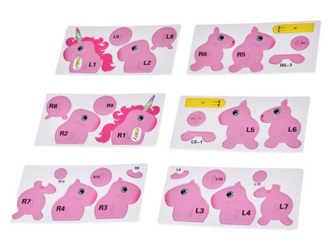 JOKOMISIADA Puzzle 3D Kartonowy Model - Różowy Jednorożec DIY Zrób to sam ZA5809