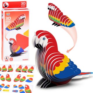 JOKOMISIADA Puzzle 3D kartonowy model kolorowy PAPUGA ARA zrób to sam DIY 24 el ZA5719