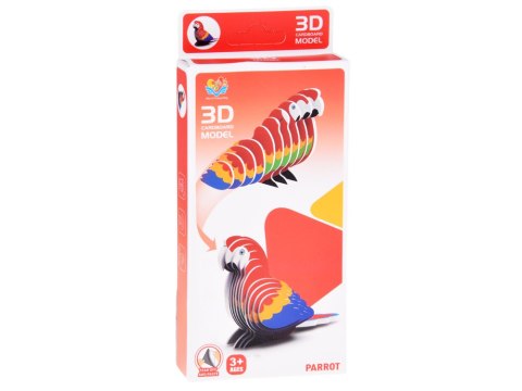 JOKOMISIADA Puzzle 3D kartonowy model kolorowy PAPUGA ARA zrób to sam DIY 24 el ZA5719