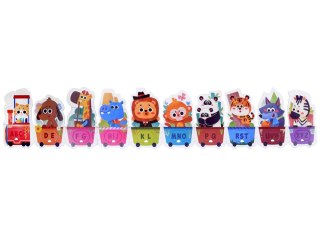 JOKOMISIADA Puzzle edukacyjne Pociąg ze zwierzątkami do nauki alfabetu 40-ele ZA5751