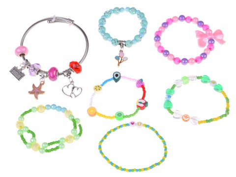 JOKOMISIADA Rozkładana szkatułka na biżuterię koraliki DIY ozdoby do włosów ZA5732