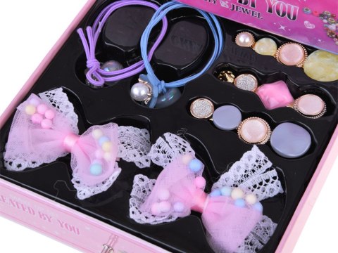 JOKOMISIADA Rozkładana szkatułka na biżuterię koraliki DIY ozdoby do włosów ZA5732