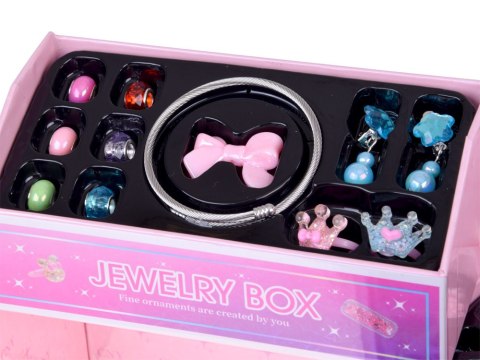 JOKOMISIADA Rozkładana szkatułka na biżuterię koraliki DIY ozdoby do włosów ZA5732