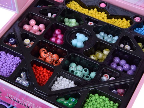 JOKOMISIADA Rozkładana szkatułka na biżuterię koraliki DIY ozdoby do włosów ZA5732