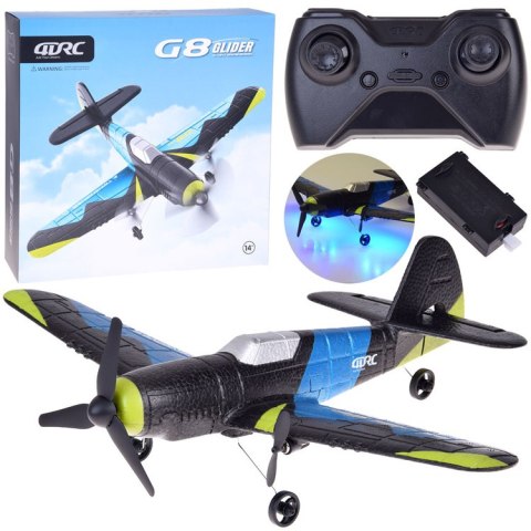 JOKOMISIADA Samolot G8 Glider - Lekki Samolot z Pianki EPP z LED Napędem USB RC0723