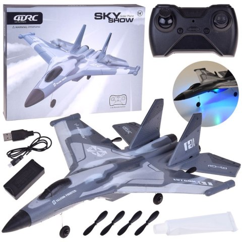 JOKOMISIADA Samolot Sky Show Lekki Składany Samolot z Pianki z LED Napędem USB RC0721