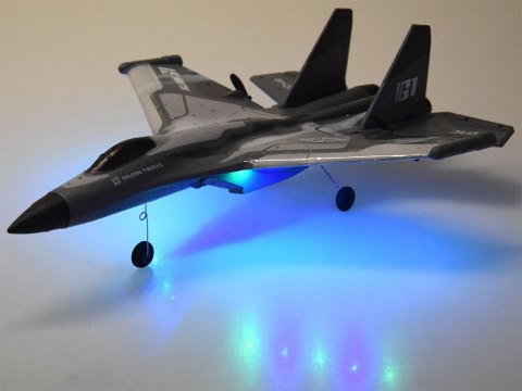 JOKOMISIADA Samolot Sky Show Lekki Składany Samolot z Pianki z LED Napędem USB RC0721