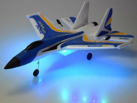 JOKOMISIADA Samolot Sky Show Lekki Składany Samolot z Pianki z LED i Napędem USB RC0721