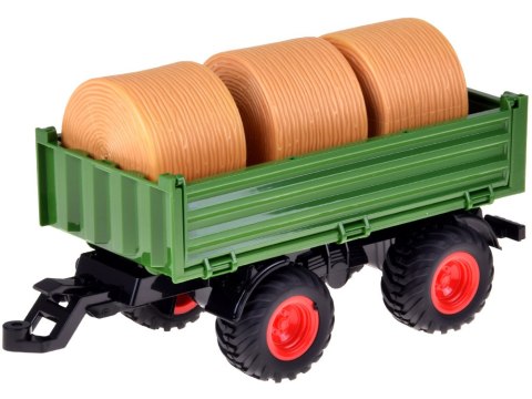 JOKOMISIADA Sterowany Traktor na pilota z przyczepą + bale siana traktorzysta RC0717