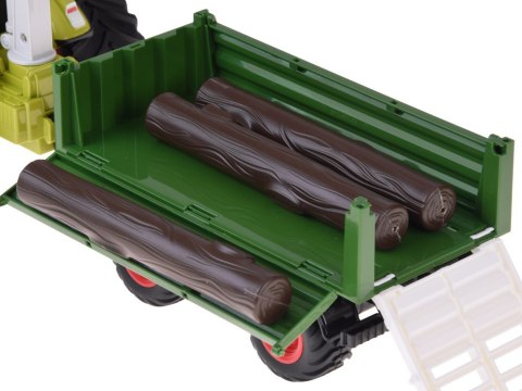 JOKOMISIADA Sterowany Traktor na pilota z przyczepą i chwytakiem bale drewna RC0719