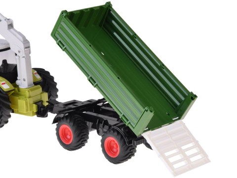 JOKOMISIADA Sterowany Traktor na pilota z przyczepą i chwytakiem bale drewna RC0719