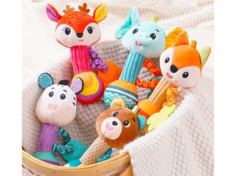 JOKOMISIADA Urocza Grzechotka Gryzak maskotka Zwierzątko dla dziecka ZA5771