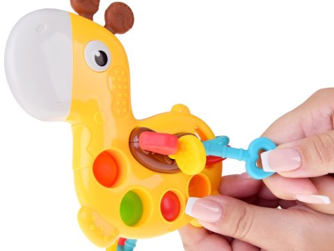 JOKOMISIADA Zabawka sensoryczna 3w1 ŻYRAFA - przesuwanie przeciąganie pop it ZA5762