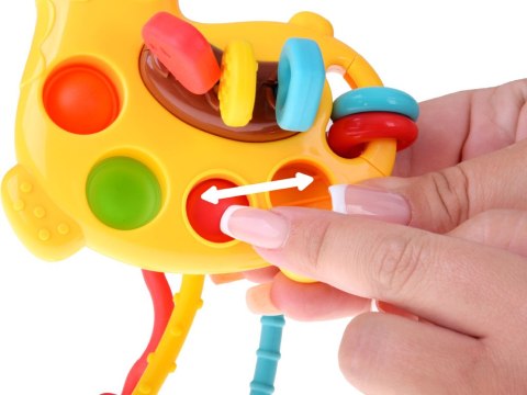 JOKOMISIADA Zabawka sensoryczna 3w1 ŻYRAFA - przesuwanie przeciąganie pop it ZA5762