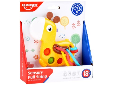 JOKOMISIADA Zabawka sensoryczna 3w1 ŻYRAFA - przesuwanie przeciąganie pop it ZA5762