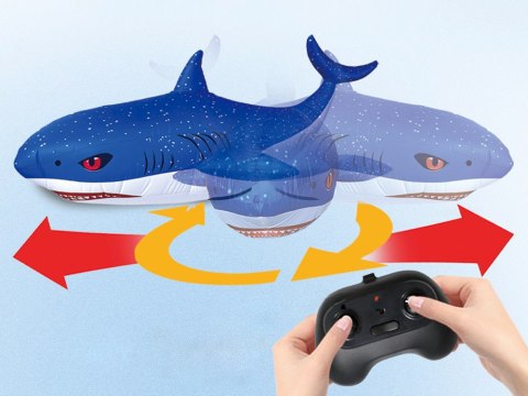 JOKOMISIADA Zdalnie sterowany duży Dmuchany Rekin - 360° zabawy bez ograniczeń RC0720