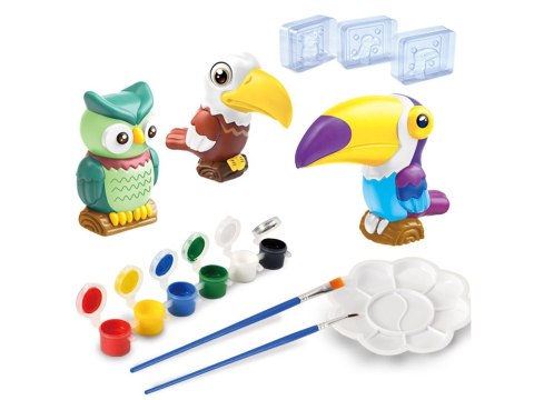 JOKOMISIADA Zestaw kreatywny DIY - uformuj i pomaluj kolorowe Ptaki Dżungli ZA5756