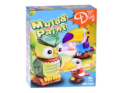 JOKOMISIADA Zestaw kreatywny DIY - uformuj i pomaluj kolorowe Ptaki Dżungli ZA5756