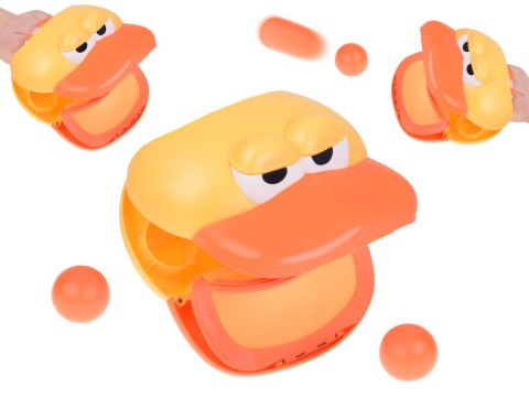 JOKOMISIADA Zestaw sportowy - gra zręcznościowa Wyrzutnia KACZKA + 4 piłki ZA5604