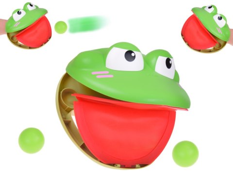 JOKOMISIADA Zestaw sportowy - gra zręcznościowa Wyrzutnia ŻABA + 4 piłki ZA5604