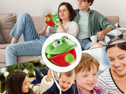 JOKOMISIADA Zestaw sportowy - gra zręcznościowa Wyrzutnia ŻABA + 4 piłki ZA5604