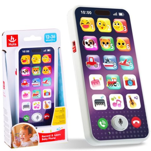 Hola Interaktywny telefon SMARTPHONE dla malucha z muzyką i dźwiękami ZA5872