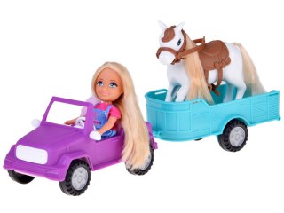 JOKOMISIADA Ankiki Zestaw Lalka Farmerka z Koniem, Autkiem i Przyczepą ZA5881