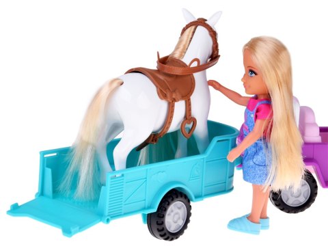 JOKOMISIADA Ankiki Zestaw Lalka Farmerka z Koniem, Autkiem i Przyczepą ZA5881