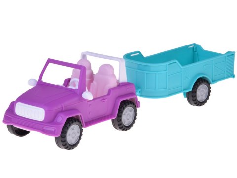 JOKOMISIADA Ankiki Zestaw Lalka Farmerka z Koniem, Autkiem i Przyczepą ZA5881