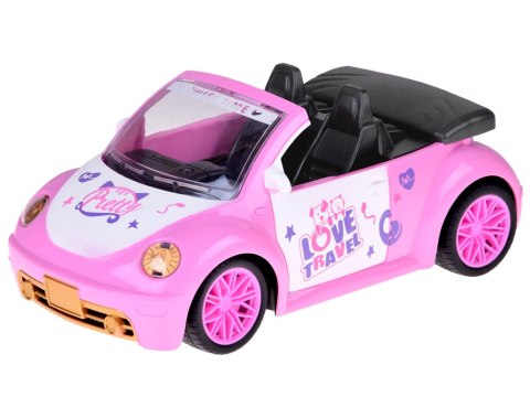 JOKOMISIADA Autko dla lalki Różowy Samochód Cabrio z pilotem dla dziewczynek ZA5908