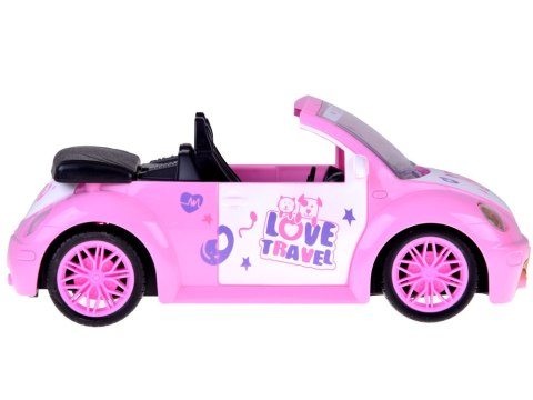 JOKOMISIADA Autko dla lalki Różowy Samochód Cabrio z pilotem dla dziewczynek ZA5908