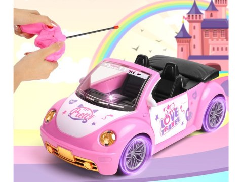 JOKOMISIADA Autko dla lalki Różowy Samochód Cabrio z pilotem dla dziewczynek ZA5908