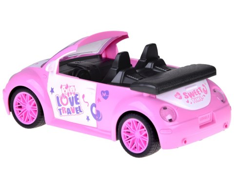JOKOMISIADA Autko dla lalki Różowy Samochód Cabrio z pilotem dla dziewczynek ZA5908