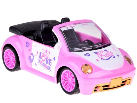 JOKOMISIADA Autko dla lalki Różowy Samochód Cabrio z pilotem dla dziewczynek ZA5908