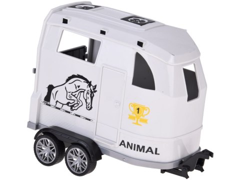 JOKOMISIADA Auto terenowe z otwieraną przyczepą bukmanką + KOŃ Światło i dźwięk ZA5912