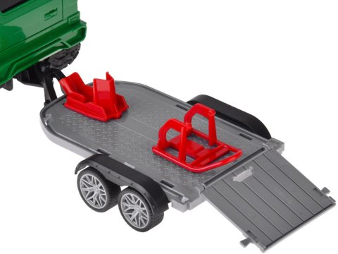 JOKOMISIADA Auto terenowe z przyczepą typu laweta + MOTOR Światło i dźwięk ZA5913