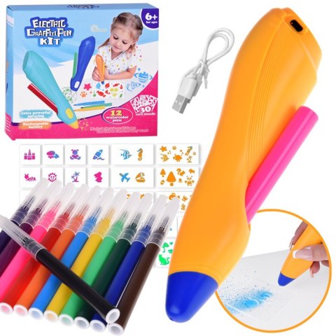 JOKOMISIADA Długopis Graffiti Kreatywny Zestaw Airbrush do Malowania Sprayem ZA5861