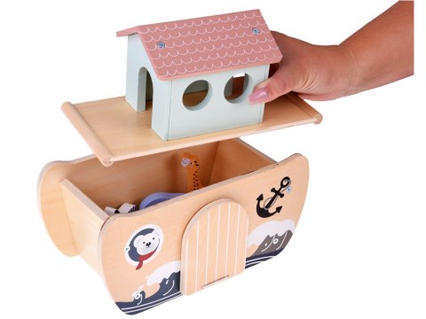 JOKOMISIADA Drewniana Arka Noego + figurki zwierząt Edukacyjna zabawka Sorter ZA5931