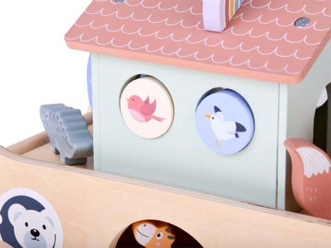 JOKOMISIADA Drewniana Arka Noego + figurki zwierząt Edukacyjna zabawka Sorter ZA5931