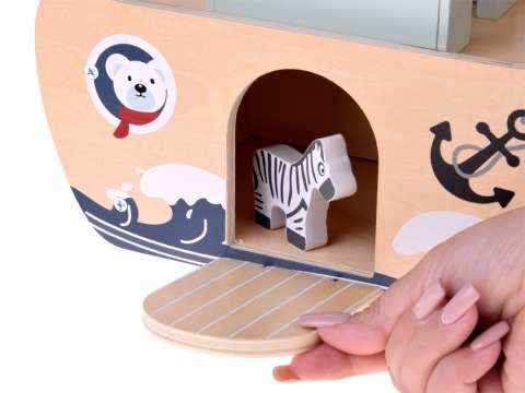 JOKOMISIADA Drewniana Arka Noego + figurki zwierząt Edukacyjna zabawka Sorter ZA5931