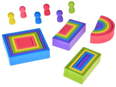 JOKOMISIADA Drewniana układanka MONTESSORI - elementy o różnych kształtach ZA5859