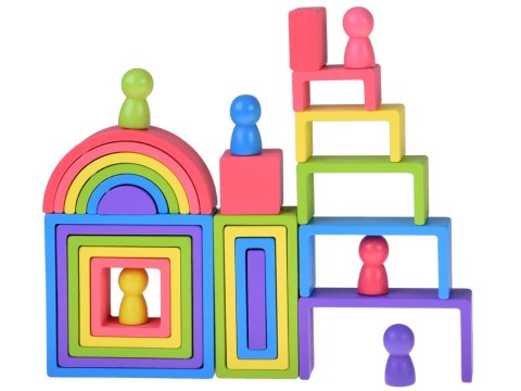 JOKOMISIADA Drewniana układanka MONTESSORI - elementy o różnych kształtach ZA5859