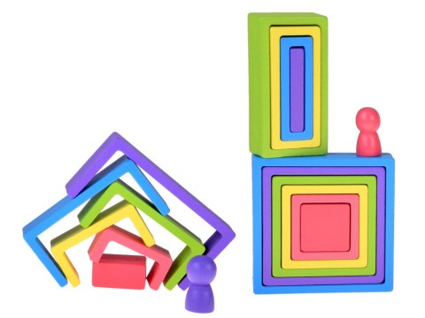 JOKOMISIADA Drewniana układanka MONTESSORI - elementy o różnych kształtach ZA5859