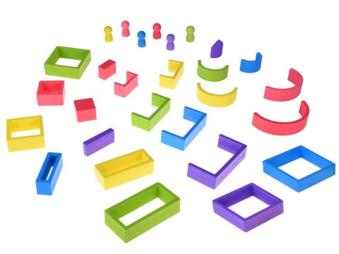 JOKOMISIADA Drewniana układanka MONTESSORI - elementy o różnych kształtach ZA5859