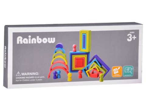 JOKOMISIADA Drewniana układanka MONTESSORI - elementy o różnych kształtach ZA5859