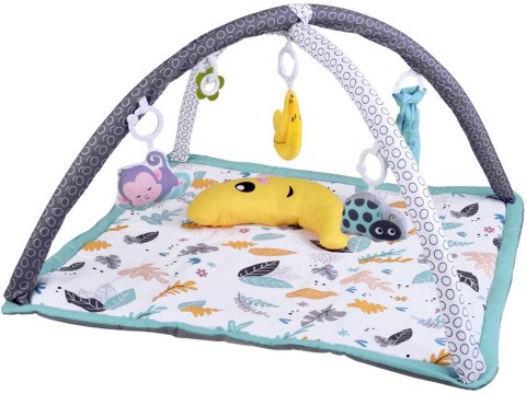 JOKOMISIADA Duża Edukacyjna Mata dla niemowląt + miękka Podusia wałek + zabawki ZA5824