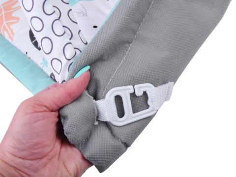 JOKOMISIADA Duża Edukacyjna Mata dla niemowląt + miękka Podusia wałek + zabawki ZA5824